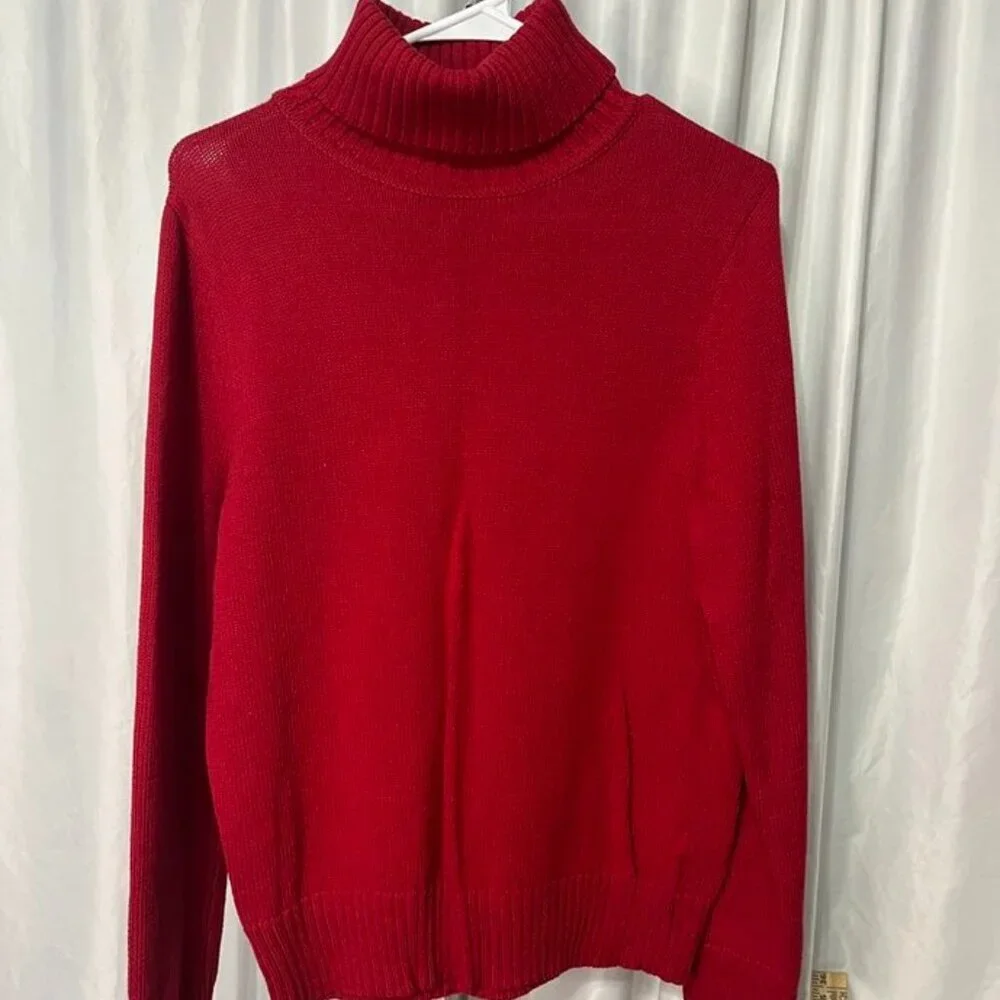 Croft & Barrow Red Turtleneck Sweater | Size L